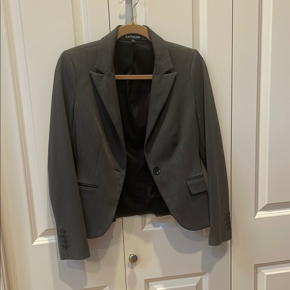 Express Charcoal Blazer & Pants (Full Suit)